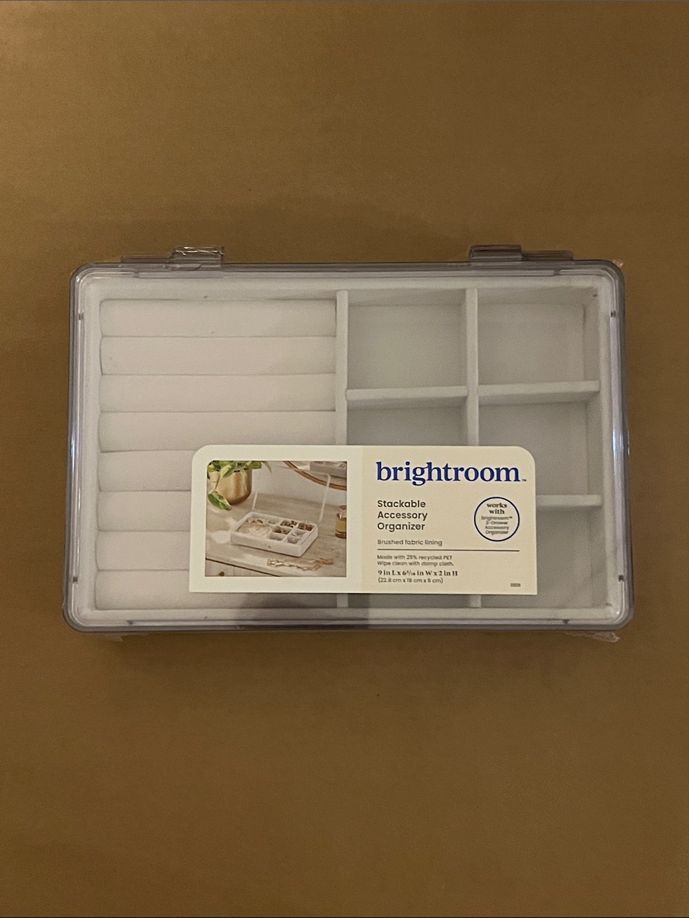 Brightroom White Stackable Jewelry Organizer with Multiple Compartments